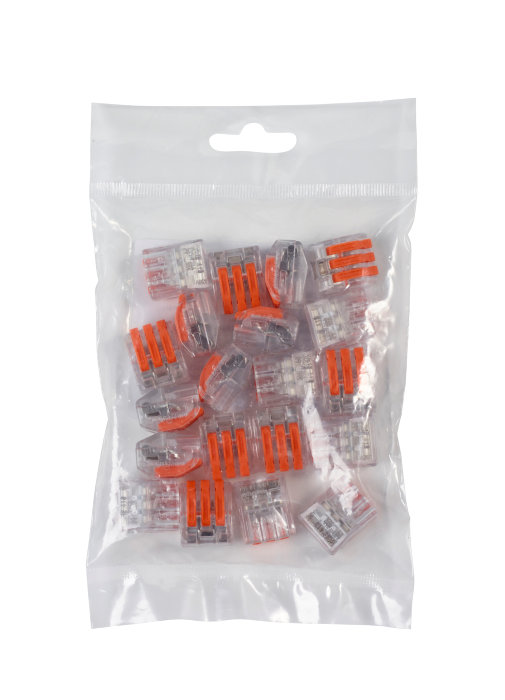 Samlemuffe skrueløs 3 x 2,5 mm² - 20 stk.